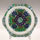 Perthshire P1998 Faceted Art Glass Paperweight Complex Millefiori