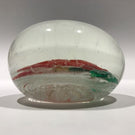 Early Chinese Art Glass Paperweight Lampworked Flower on Lattice Basket