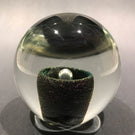 Signed Correia Art Glass Paperweight Modern Dichroic Design