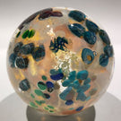 Signed Josh Simpson Art Glass Paperweight Complex Inhabited Planet
