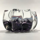 Miniature John Deacons Art Glass Paperweight Concentric Millefiori Thistle Cane