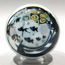 Signed Richard Ritter Art Glass Paperweight Millefiori & Fish Murrine