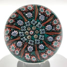Vintage Perthshire Art Glass Paperweight 9 Panel Ribbon Twists & Millefiori PP2