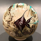 Unsigned Grant Randolf Art Glass Paperweight Tropical Fish w/ Millefiori Kelp