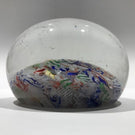 Large Antique Baccarat Art Glass Paperweight End of Day Latticinio Scramble