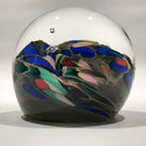 Signed Rollin Karg Art Glass Studio Paperweight Modern Multicolor Design