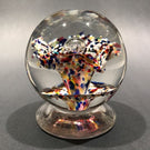 Antique Millville Art Glass Paperweight Footed Upright Fountain Flower