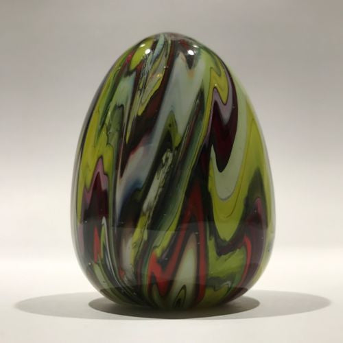 Early Unknown Maker Art Glass Paperweight Easter Egg Hand Cooler