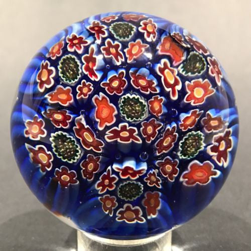 Vintage Murano Art Glass Paperweight Concentric Complex Millefiori