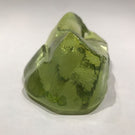Early American? Green Slag Glass Glass Paperweight Molded Rock Mountain