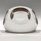 Antique Baccarat Art Glass Paperweight Engraved Amber Flash 1878 World Fair