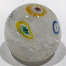 Vintage Murano Fratelli Toso Art Glass Paperweight Millefiori on Lace Ground