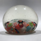 Antique German Art Glass Paperweight Millefiori Name Plaque
