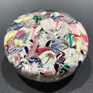 Antique New England Glass Co. Art Glass Paperweight Millefiori Scramble