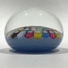 Vintage Peter Mcdougall Art Glass Paperweight Closepack on Blue