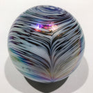Modern Art Glass Paperweight Surface Decorated Iridescent design