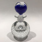 Vintage Pairpoint Art Glass Paperweight Millefiori Control Bubble Inkwell Bottle