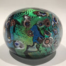 Signed Peter Vanderlaan Art Glass Paperweight Dichroic Millefiori Scramble