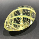 Vintage Murano Art Glass Paperweight Yellow Streamer Easter Egg