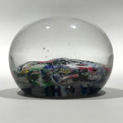 Antique Clichy Miniature Art Glass Paperweight Millefiori Scramble W/ Rose Canes