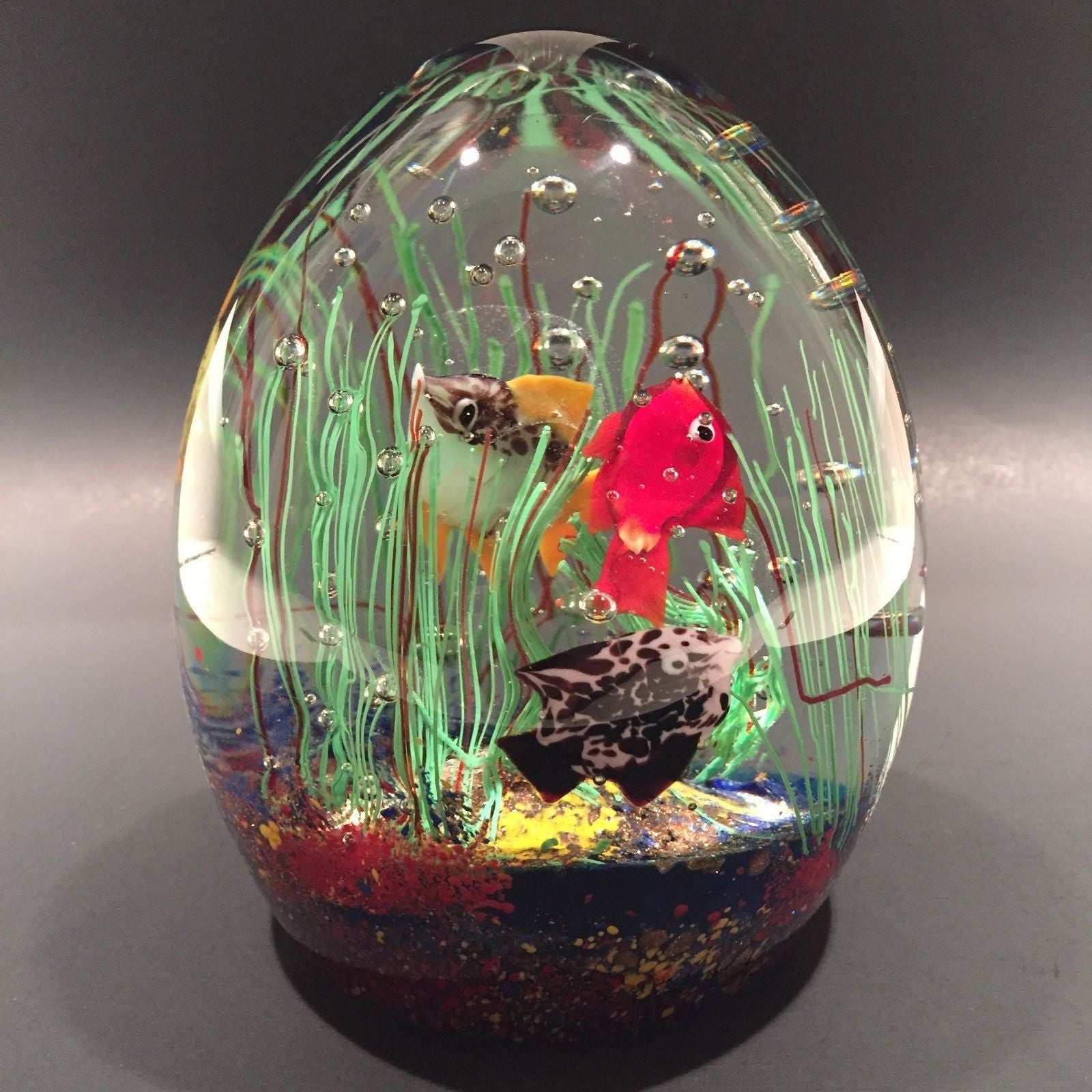 その他 murano glass lion vintage paper weights Huge Vintage Murano Art Glass Paperweight Tropical Fish