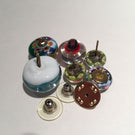 Lot Art Glass Paperweight Millefiori Buttons Jewelry Caithness Gooderham Murano