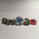 Lot Art Glass Paperweight Millefiori Buttons Jewelry Caithness Gooderham Murano