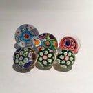 Lot Art Glass Paperweight Millefiori Buttons Jewelry Caithness Gooderham Murano