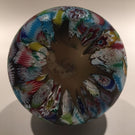 Vintage Murano Art Glass Paperweight Millefiori Scramble Satin Finish