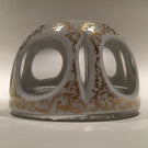 Vintage 1954 Baccarat Art Glass Paperweight Queen Elizabeth Sulphide Faceted Gol