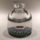 Old English Richardson Art Glass Paperweight Bottle Concentric Millefiori Damage