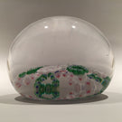Large Antique Baccarat Art Glass Paperweight Complex Millefiori Garland