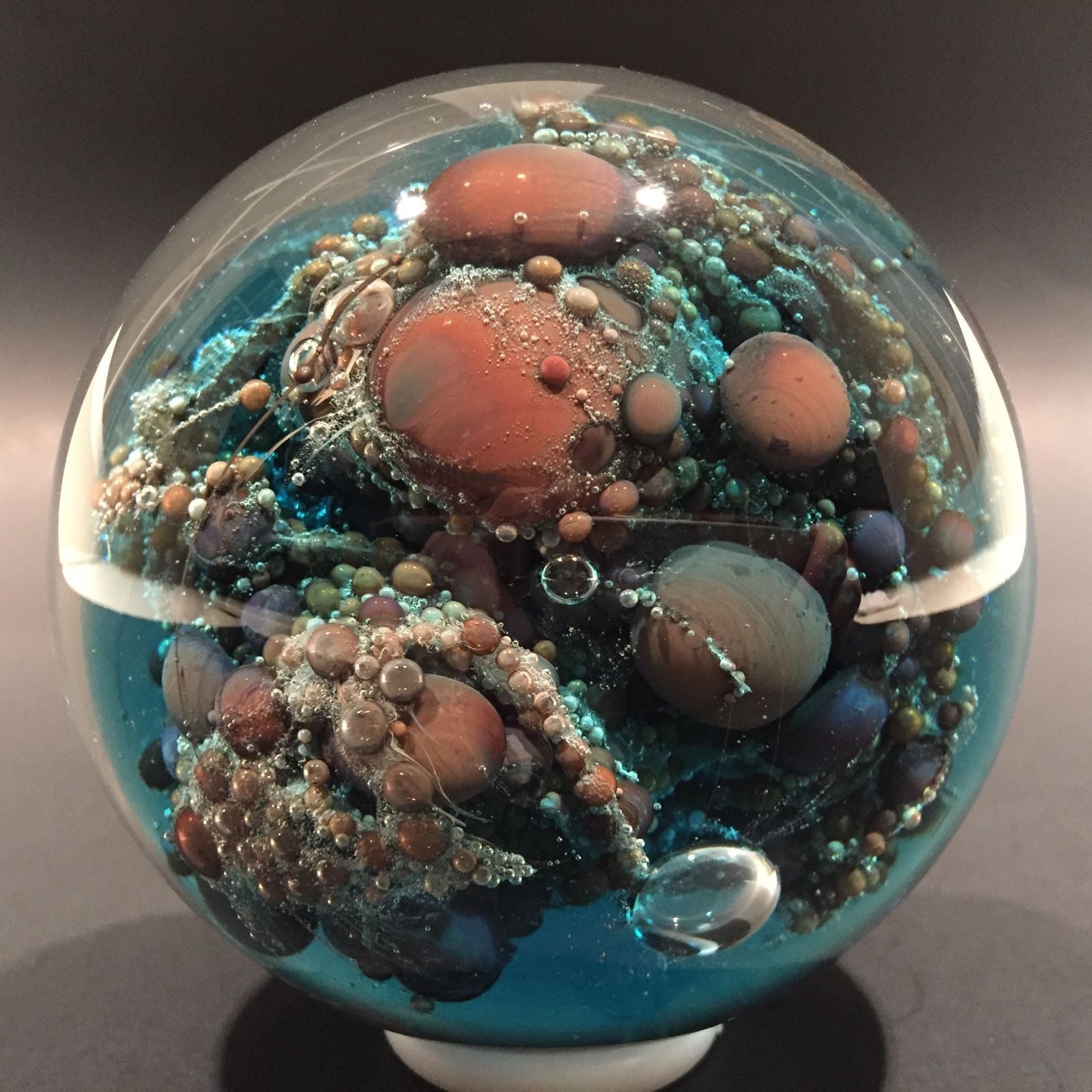 Large Signed Steven Mildwoff Milropa Modern Art Glass Paperweight
