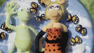 Clinton Smith 2021 Flamework Kermit The Frog & Miss Piggy with White Tulips and Monarch Butterflies