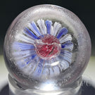 Antique Old English Glass Art Glass Paperweight Concentric Red, White & Blue Millefiori