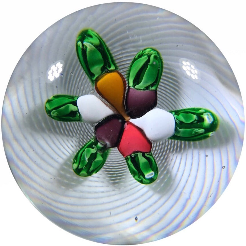 Antique Saint Louis Art Glass Paperweight Lampwork Basket of Turnips