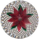 Antique New England Glass Co. NEGC Art Glass Paperweight Poinsettia on Basket
