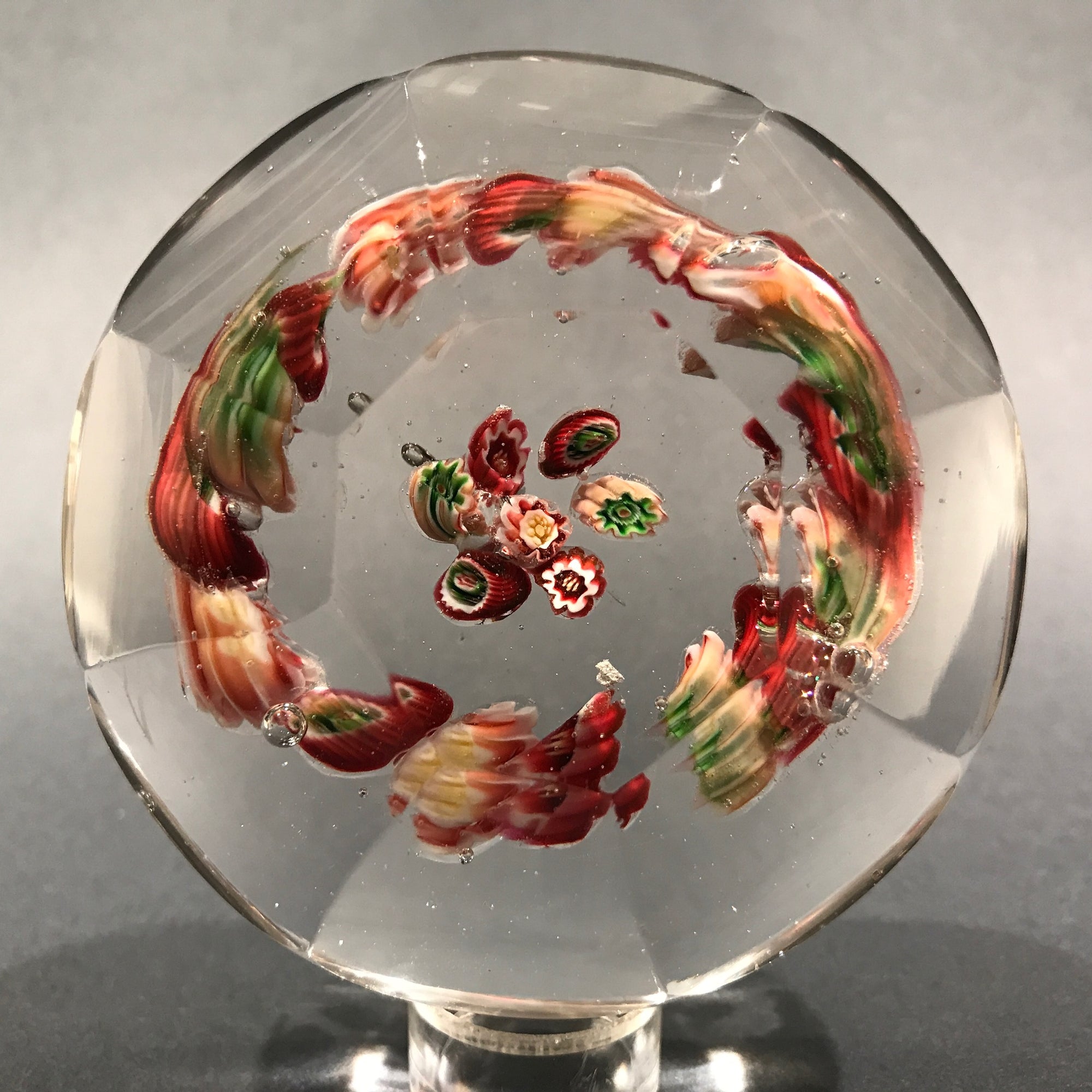 Antique Unknown French or Belgian Art Glass Paperweight Complex Millefiori