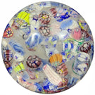 Antique New England Glass Co. NEGC Millefiori End of Day Scramble Glass Paperweight