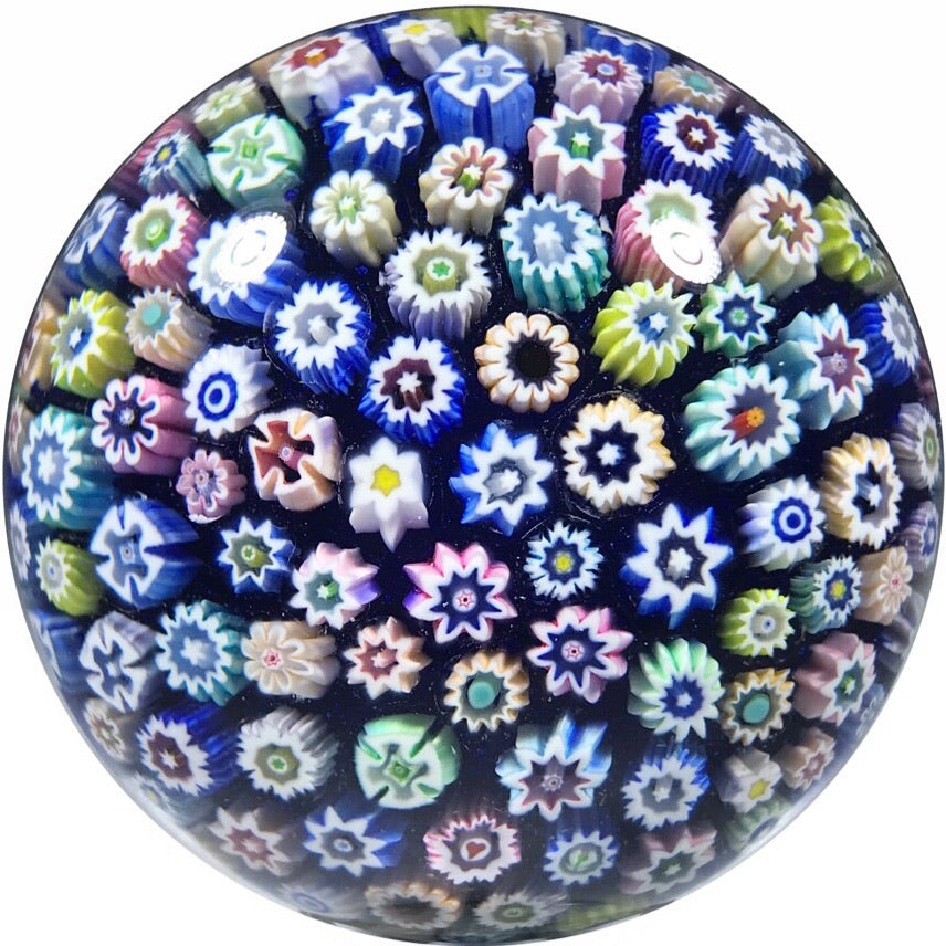 John Deacons 2018 Art Glass Paperweight Medium Closepack Millefiori