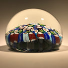 Modern Murano Art Glass Paperweight Closepack Millefiori Carpet Ground 3