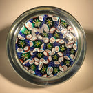 Modern Murano Art Glass Paperweight Closepack Millefiori Carpet Ground 3