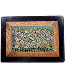 Antique Italian Floral Micro Mosaic Plaque with Aventurine Boarder