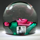Vintage Murano Fratelli Toso Crimp Rose Style Art Glass Paperweight