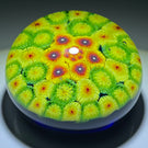 Matt Fimiano 2020 Vibrant Concentric Complex Millefiori on Blue Ground