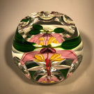 Perthshire Faceted Art Glass Paperweight Lampwork Cacao Flower 1987C LE of 172