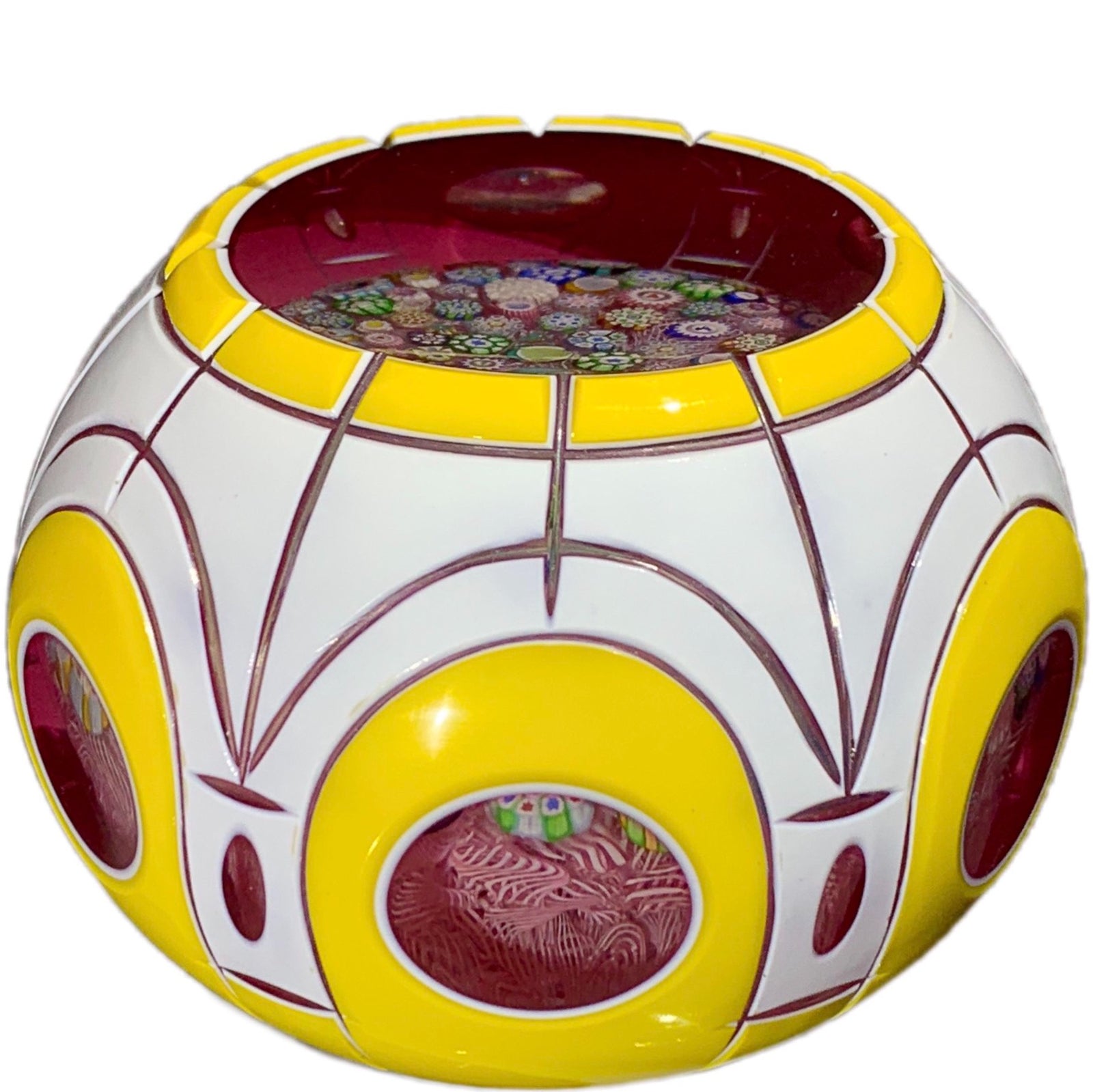 John Deacons 2019 Closepack Complex Millefiori with Gordon Taylor Cut Double Overlay