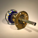 Matched Pair Perthshire Art Glass Paperweight Doorknobs Closepack Millefiori