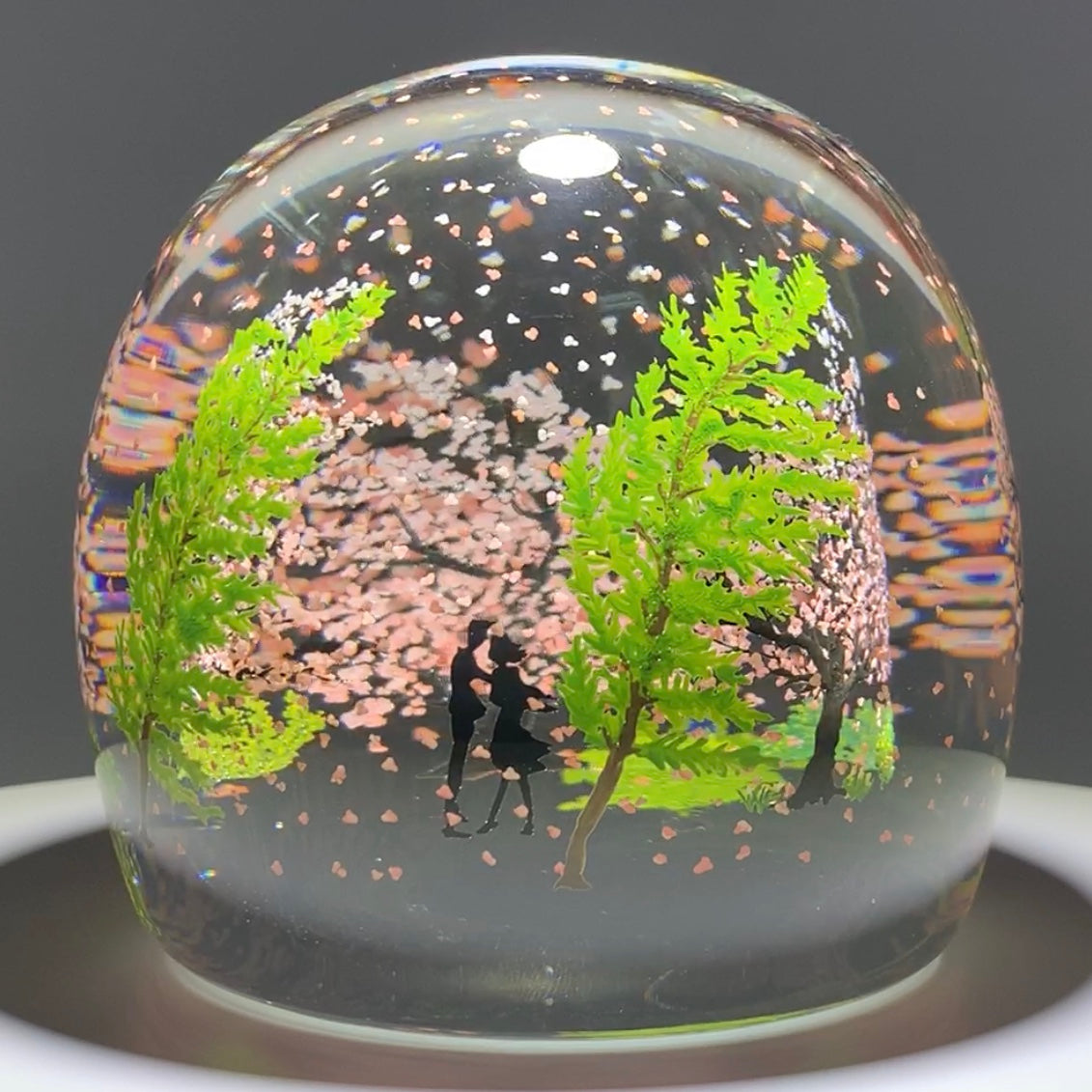 Alison Ruzsa 2020 Encapsulated Hand Painted Enamels Cherry Blossom Flurry