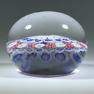 Antique Baccarat Art Glass Paperweight Open Concentric Complex Millefiori w/ Arrow Cane